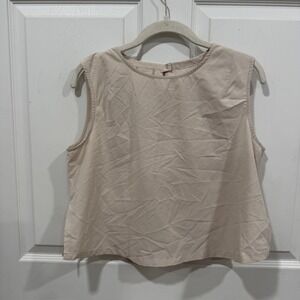 Wayre Beige Sleeveless Top M Sustainable Made in Taiwan Recycled Material‎